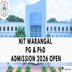 NIT Warangal PG & PhD Admission 2026 Begins @nitw.ac.in; Check Schedule & Fees Here